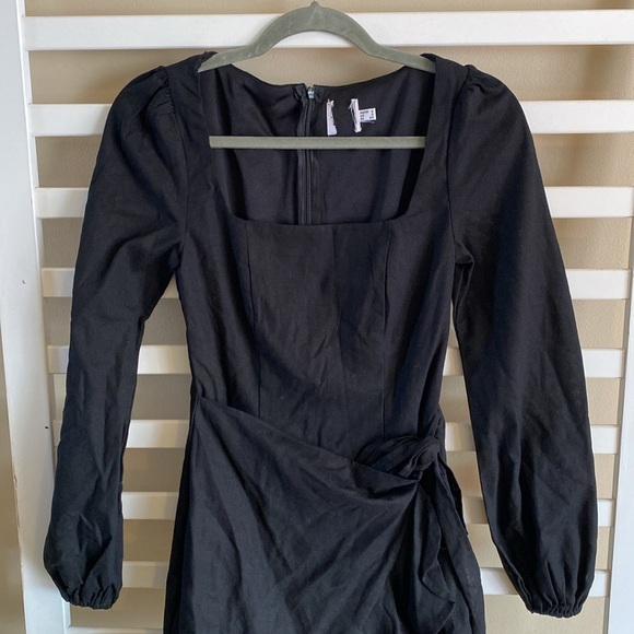 NWOT Princess Polly The VILLA Mini Black Dress Long Sleeve - Picture 8 of 14